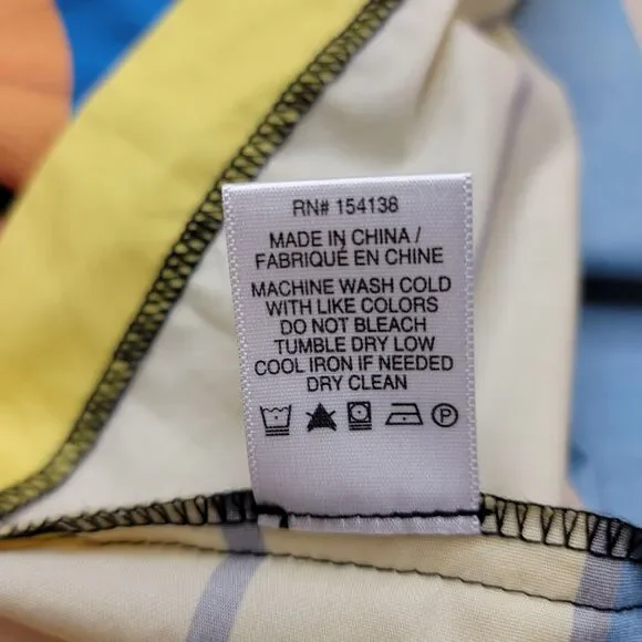 STAUD Skirt Sz 10 Formentera Stripe Sea Midi Cotton Striped Summer - Picture 15 of 17